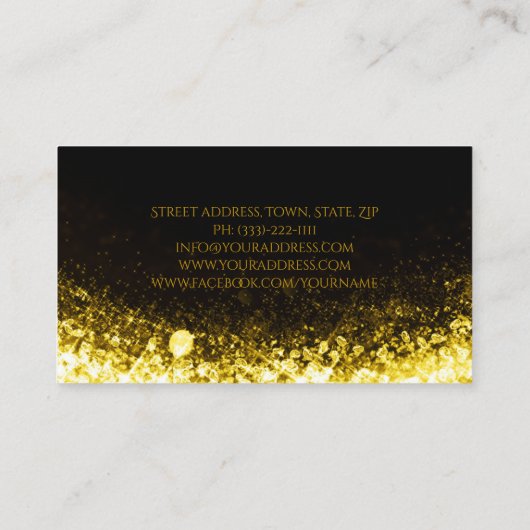 Sparkling Gold Jeweler Sieraden Designer Zwarte Ka Visitekaartje (Achterkant)