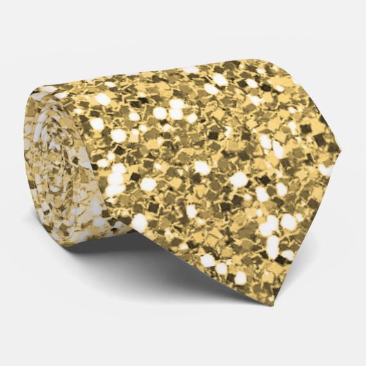 Sparkling Gold Ombre Glitter Stropdas (Opgerold)