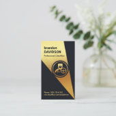 Sparkling Gold Spotlight op Chauffeur Visitekaartje (Staand voorkant)