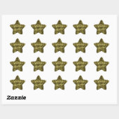 Sparkling Golden Lights Christmas Star Stickers (Vel)