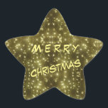 Sparkling Golden Lights Christmas Star Stickers<br><div class="desc">We hebben deze foto genomen tijdens het jaarlijkse LIGHT WEEKEND in Laren. Er is een pad van lichten in het centrum van deze gezellige en artiestenstad. De hele stad is ingericht met verlichting: in de Bomen, Winkels en rond de Schaatsbaan. U kunt deze tekst behouden of uw eigen tekst toevoegen,...</div>