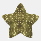 Sparkling Golden Lights Star Stickers (Voorkant)