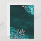 Sparkling Gown Blauwgroen Rozen Zwart Zilver Quinc Kaart (Achterkant)