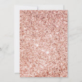 Sparkling Gown Blush Bloemen Roos Goud Quinceanera Kaart (Achterkant)