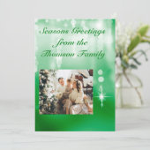 Sparkling Green design Uitnodiging (Staand voorkant)