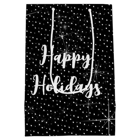 Sparkling Green Ribbon Kerstboom Medium Cadeauzakje (Achterkant)