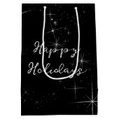 Sparkling Green Ribbon Kerstboom Medium Cadeauzakje (Achterkant)