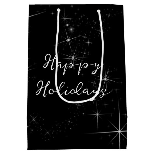 Sparkling Green Ribbon Kerstboom Medium Cadeauzakje (Achterkant)