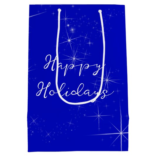 Sparkling Green Ribbon Kerstboom Medium Cadeauzakje (Achterkant)