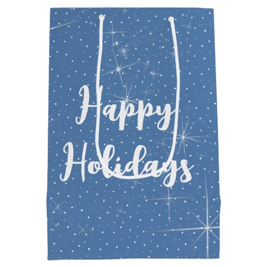 Sparkling Green Ribbon Kerstboom Medium Cadeauzakje (Achterkant)