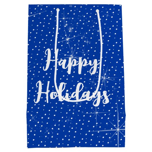 Sparkling Green Ribbon Kerstboom Medium Cadeauzakje (Achterkant)