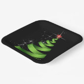 Sparkling Green Ribbon Kerstboom Papieren Bordje (Gebogen)