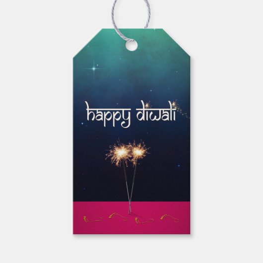 Sparkling Happy Diwali - Cadeau Label Cadeaulabel (Voorkant)