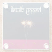 Sparkling Happy Diwali - Glas Onderzetter (Achterkant)