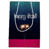 Sparkling Happy Diwali - Midden Geschenktas Medium Cadeauzakje (Achterkant)