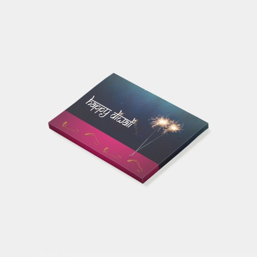 Sparkling Happy Diwali - Post-it® notes (Schuin)