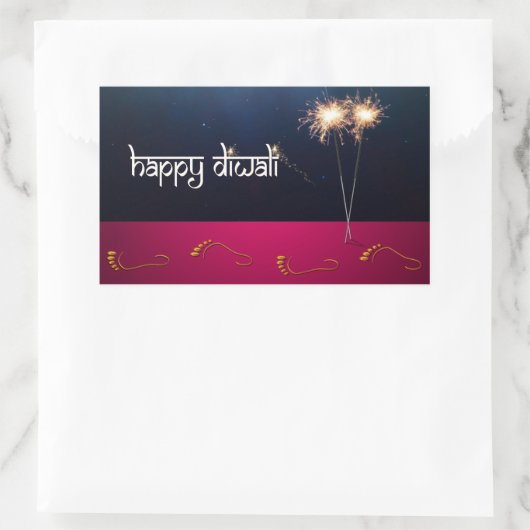Sparkling Happy Diwali - Sticker (Tas)