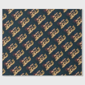 Sparkling Happy New Year 2025 Vuurwerk Cadeaupapier (Vlak)