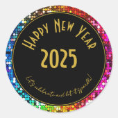 Sparkling Happy New Year Sticker (Voorkant)