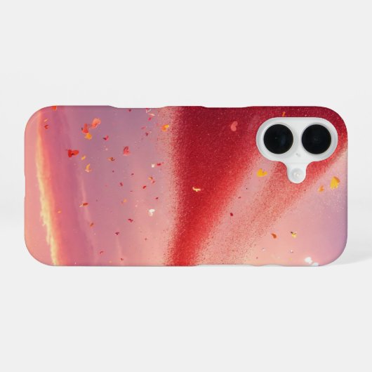 Sparkling Heart and Sunset Phone Case iPhone 16 Hoesje (Achterkant horizontaal)