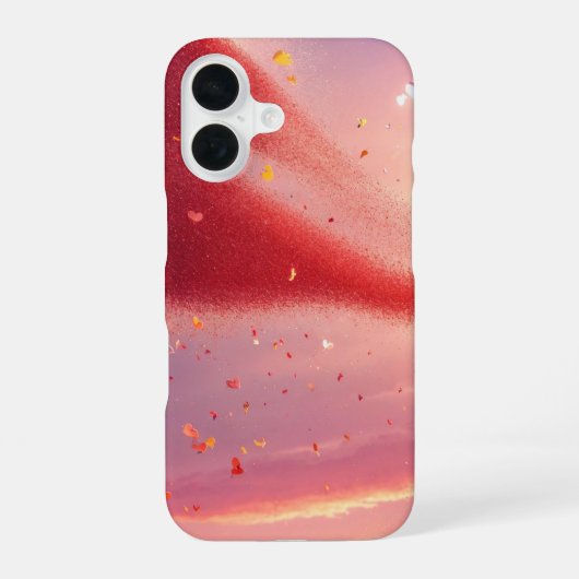 Sparkling Heart and Sunset Phone Case iPhone 16 Hoesje (Achterkant)