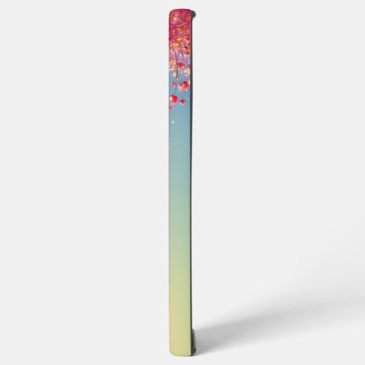 Sparkling Heart & Cherry Romantic Phone Case Samsung Galaxy Hoesje (Linkerkant)