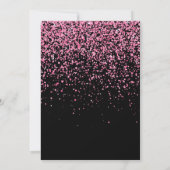 Sparkling Heet Roze Glitter Zwart 21e Verjaardag Kaart (Achterkant)