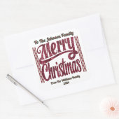 Sparkling Holiday Cheer & Merry Wishes Vierkante Sticker (Envelop)