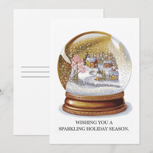 Sparkling Holiday - Kerst Kaart (Voorkant / Achterkant)