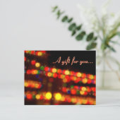 Sparkling Holiday Lights Cadeaubon Briefkaart (Staand voorkant)