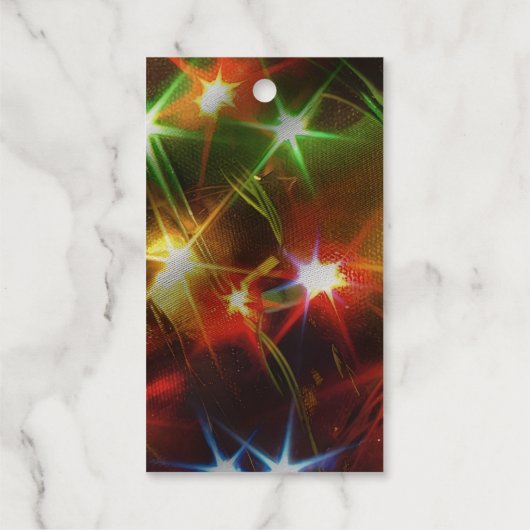 Sparkling Holiday Lights Folie Gift Label (Achterkant)