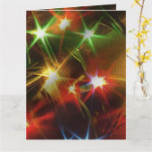 Sparkling Holiday Lights Gevouwen Wenskaart Kaart (Gele Bloem)
