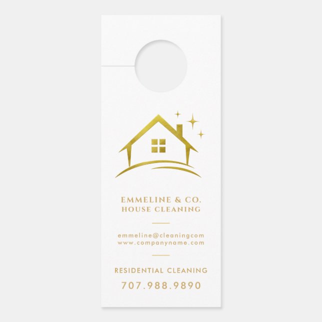 Sparkling House Cleaning  Deurhanger (Voorkant)