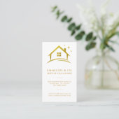 Sparkling House Cleaning Visitekaartje (Staand voorkant)