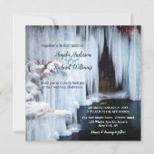 Sparkling Icicles Winter bruiloft uitnodiging (Voorkant)