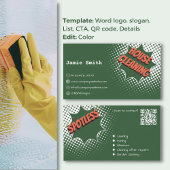 Sparkling Impressions Green & White House Schoonma Visitekaartje