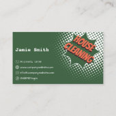 Sparkling Impressions Green & White House Schoonma Visitekaartje (Achterkant)