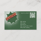 Sparkling Impressions Green & White House Schoonma Visitekaartje (Voorkant)