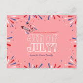 Sparkling Independence Day Holiday Briefkaart (Voorkant)