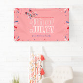 Sparkling Independence Day Holiday Briefkaart Spandoek (Insitu)