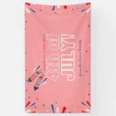 Sparkling Independence Day Holiday Briefkaart Spandoek (Verticaal)