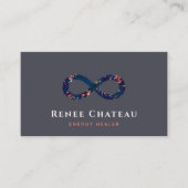 Sparkling Infinity Symbool Energie Healer Visitekaartje (Voorkant)