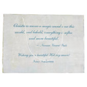 Sparkling Jeweled Blauwgroen en Zilver Gepersonali Groot Cadeauzakje (Achterkant)