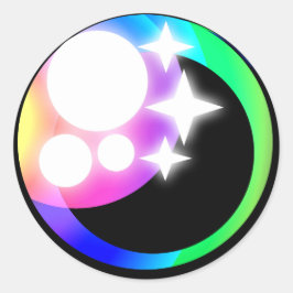 Sparkling kawaii stijl anime oog op sticker