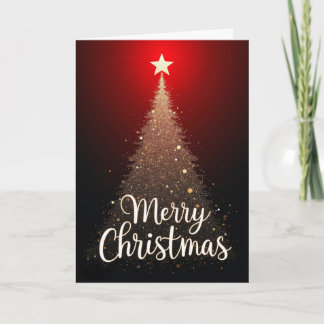 Sparkling Kerstkaart met Boom Kaart