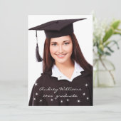 Sparkling Lights Afstuderen Aankondiging met Jaar (Staand voorkant)