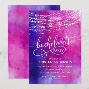 Sparkling Lights Bachelorette Party Uitnodiging