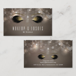 Sparkling Lights Glam Make-up Wimpers Beauty Spa Visitekaartje
