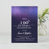 Sparkling Lights Ik doe BBQ Engagement Party Kaart (Staand voorkant)