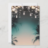 Sparkling Lights Palm Trees Elegant Kaart (Achterkant)